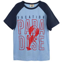 Polera Manga Corta Niño Chess Navy, Petroleo, Rojo