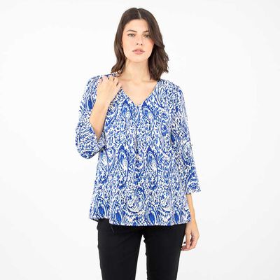 Blusa Estampada Manga Larga Mujer Zibel
