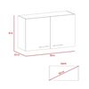 Mueble de Cocina Aéreo TuHome Manchester Wengue 2 Puertas