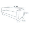 Sofá Tela Velvet Latam Home Sorrento 3 Cuerpos