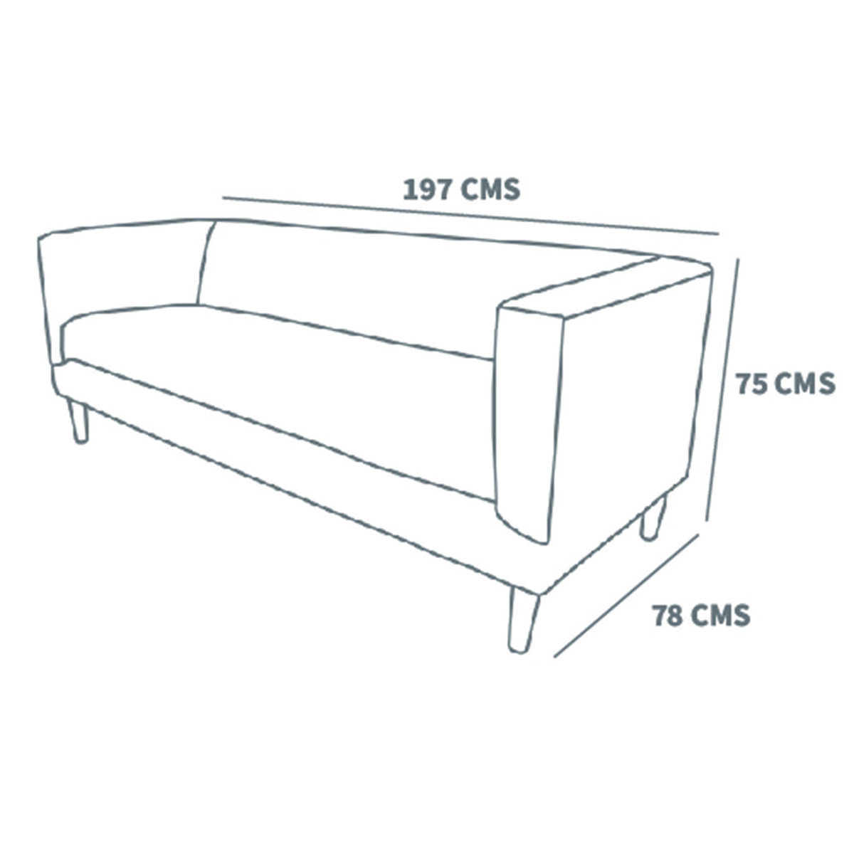 Sofá Tela Velvet Latam Home Sorrento 3 Cuerpos