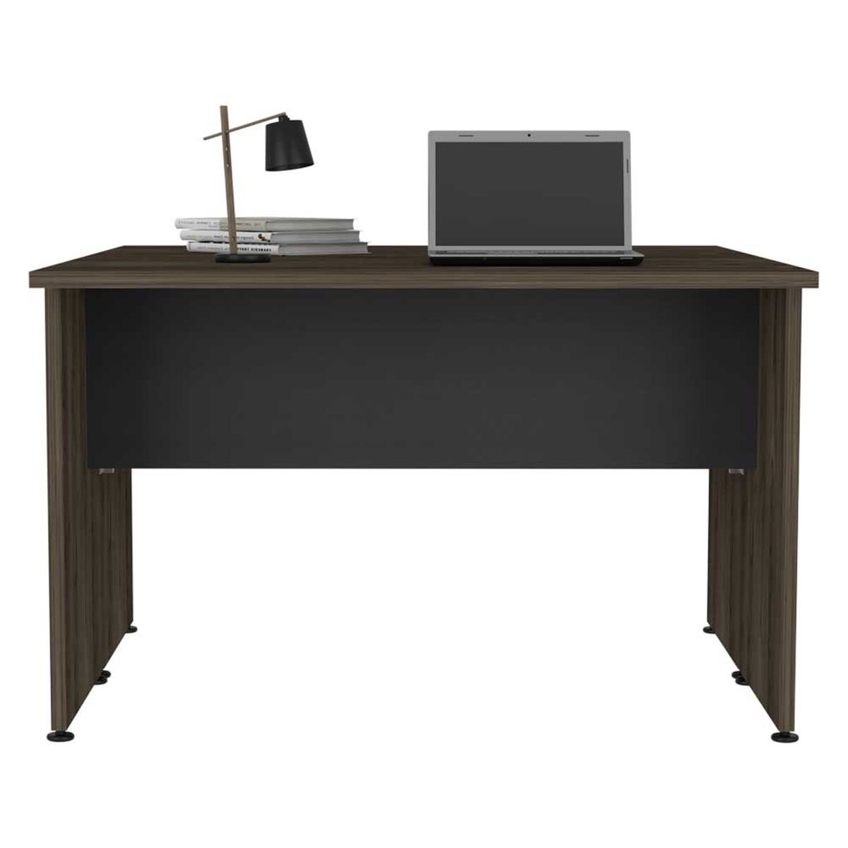Escritorio Recto TuHome Home Office Negro Soft Coñac