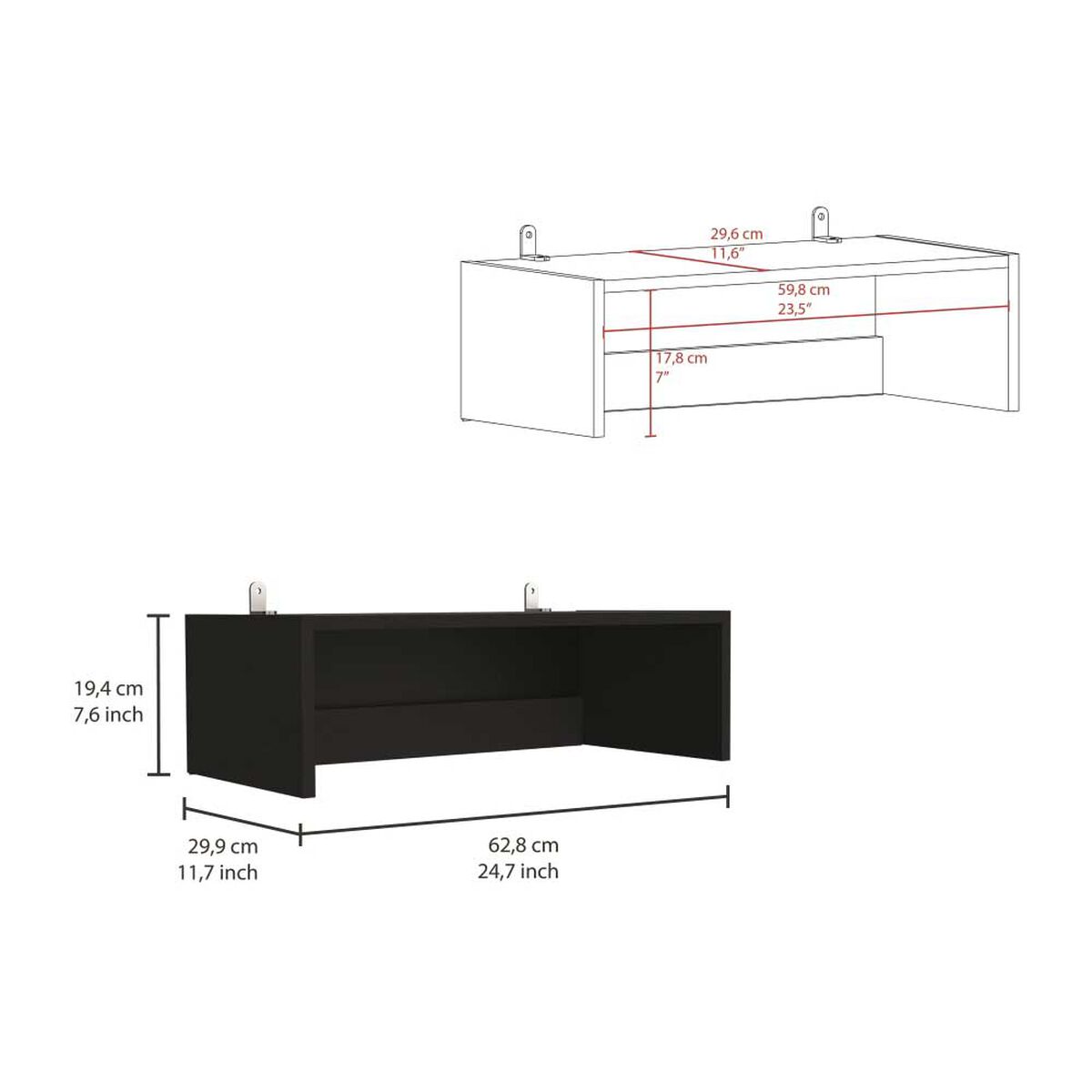 2 Estantes + Complemento TuHome Home Wengue
