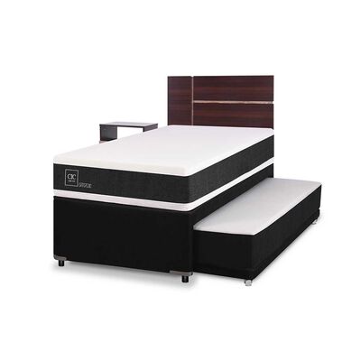 Imagen 2 del producto Cama Nido CIC 1,5 Plazas Arriba y 1 Plaza Abajo Ortopedic + Respaldo + Velador Enio