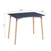 Mesa de Comedor Fm Furniture M-160 Negro Café Claro