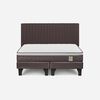 Cama Europea Rosen 2 Plazas New Style 4 + Respaldo Café