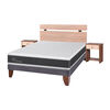 Cama Europea CIC 2 Plazas Ortopedic + Respaldo + 2 Veladores Olmo