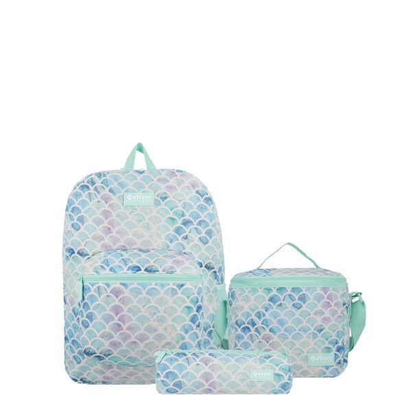 Triple Pack 5XT Mochila Niña Xtrem Verde Agua