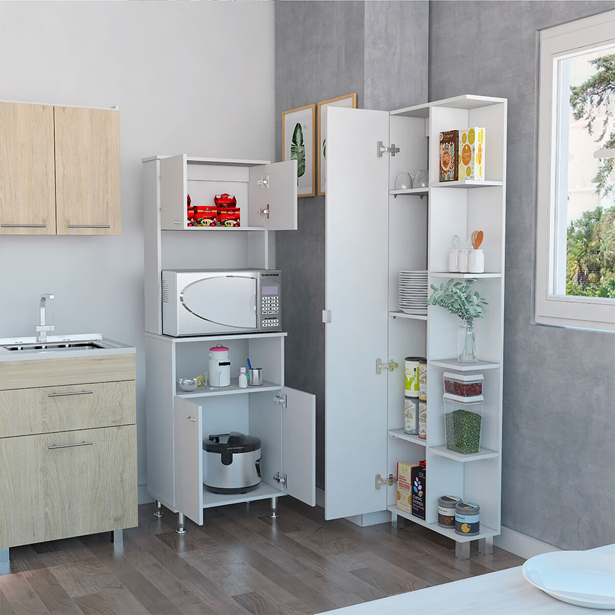 Combo Kitchen 4 Mueble Microondas + Optimizador