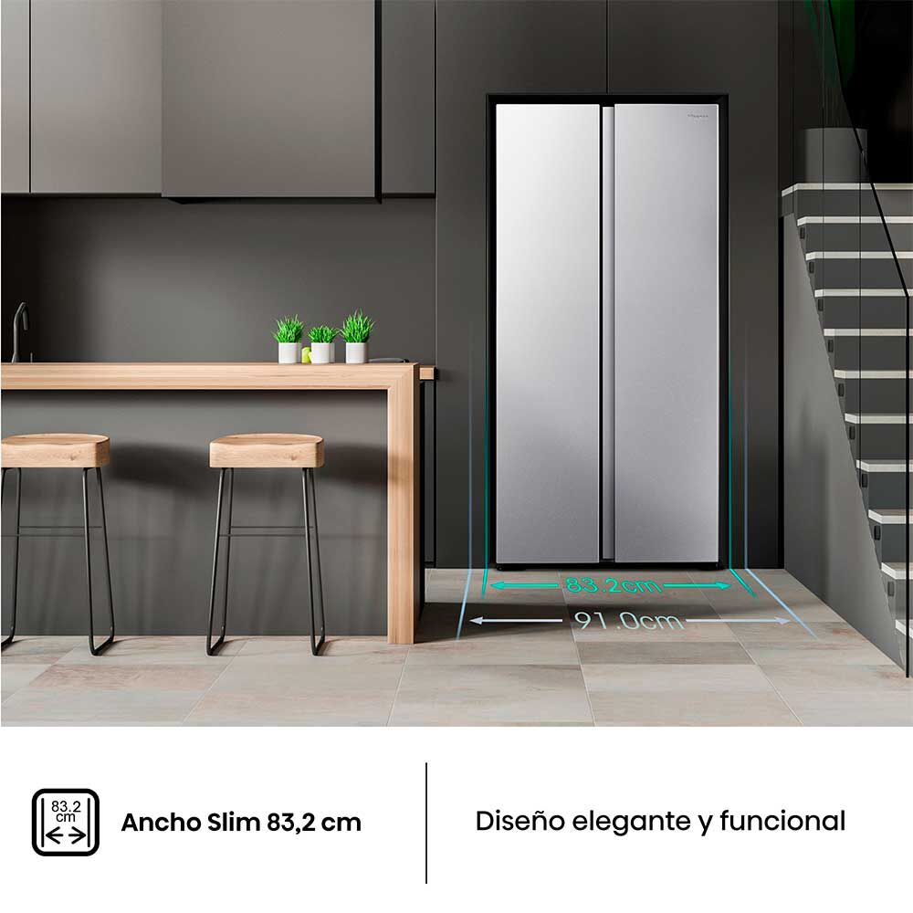 HISENSE Refrigerador Hisense RS3P428NEDA Side By Side 441 L Inox | Abc