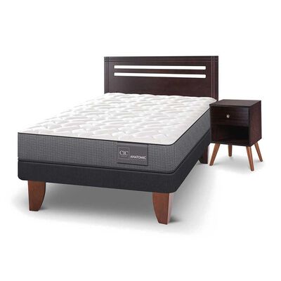 Imagen 2 del producto Cama Europea CIC 1,5 Plazas Anatomic + Respaldo + Velador Munich