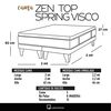 Cama Europea Latam Home Base Dividida Súper King Zen Top Spring Visco Velvet Burdeo