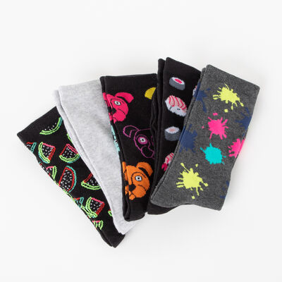 Imagen 1 del producto Pack 5 Unidades Calcetín Largo de Algodón Niño Cutback Negro