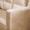 Juego de Living Dise&ntilde;o A&M Home Loreto Sof&aacute; 3 Cuerpos + 2 Pouf 1 Cuerpo  Beige Felpa