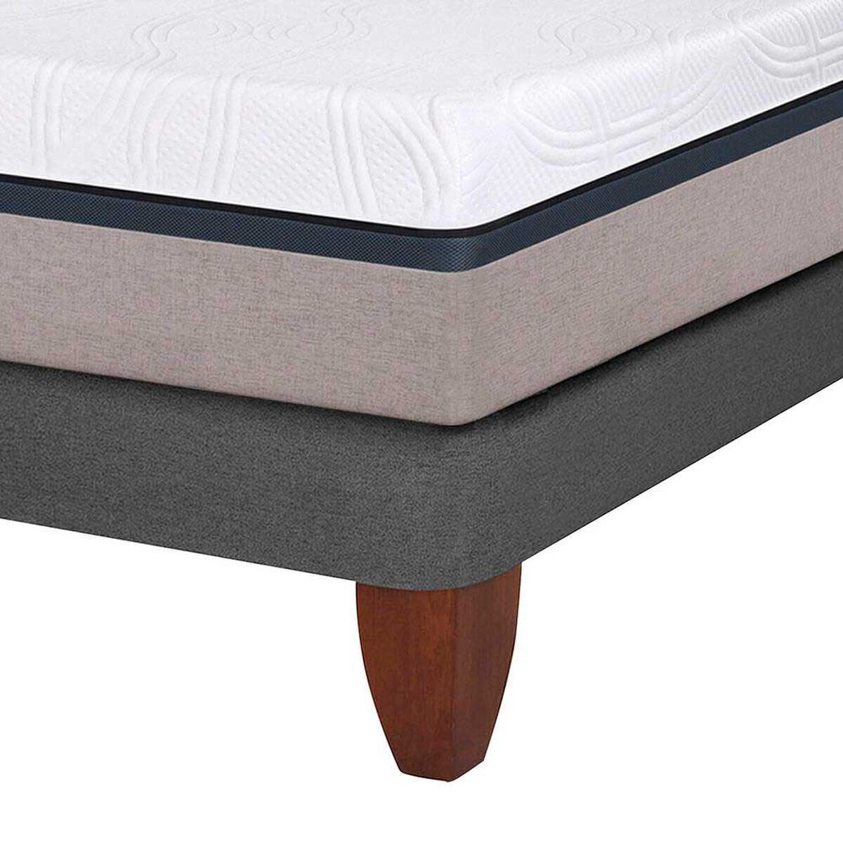 Cama Europea CIC Base Dividida 2 Plazas Balance + Respaldo + 2 Veladores Ganges