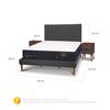Cama Europea CIC King Premium + Respaldo + Veladores