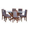 Juego de Comedor Latam Home Alicante 6 Sillas Gris Oscuro
