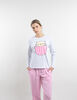 Pijama Manga Larga a Rayas Jersey Mujer Icono