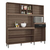 Mueble de Cocina Vekkahome Bisel 8 Puertas 1 Cajón Café Negro