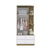 Clóset Home Mobili M8 M3 2 Puertas 2 Cajones Nogal
