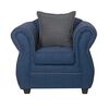 Juego de Living Black Factory Emili Sofá 3 Cuerpos + Dos Sillones 1 Cuerpo Azul