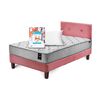 Cama Europea Latam Home 1,5 Plazas Cannon Palo Rosa