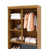 Closet Vekkahome Americano 4 Puertas 2 Cajones Gris