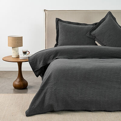 Cubrecama Cannon Luisa King Gris