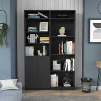 Estante 2 Puertas + Estante 4 Repisas + 2 Complementos TuHome Home Wengue