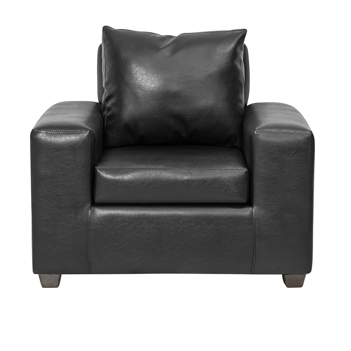 Juego de Living Innovamuebles Kahlo Sofá 3 Cuerpos + Dos Sillones 1 Cuerpo Negro