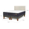 Cama Europea CIC Base Dividida 2 Plazas Grand Premium + Respaldo Milan Alpino