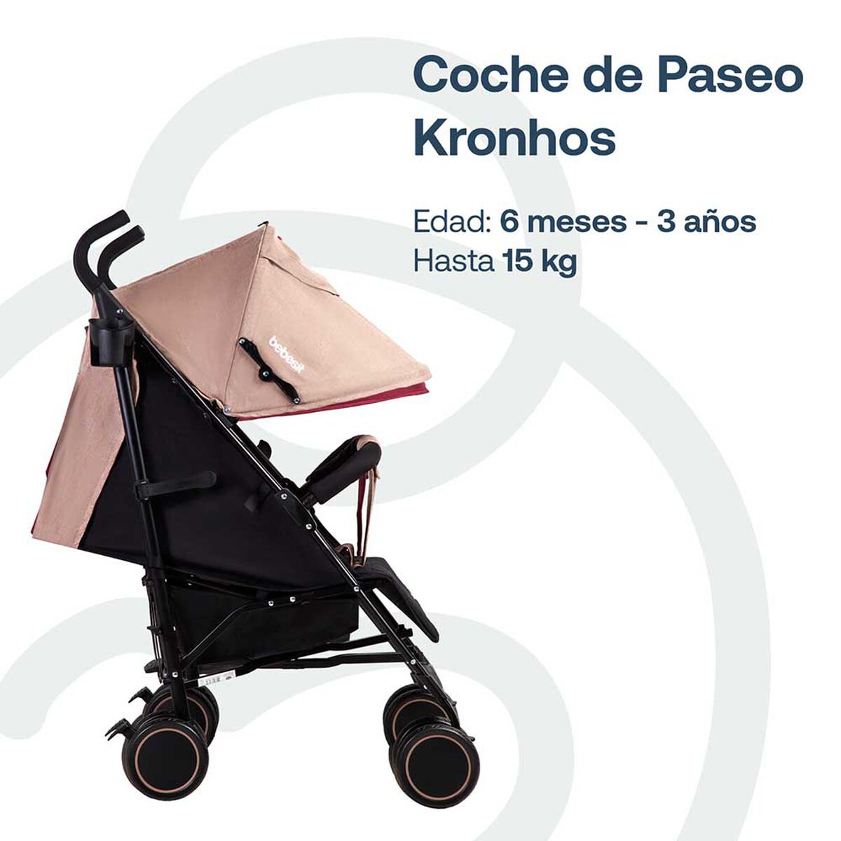 Coche Paragua Kronos Beige Bebesit