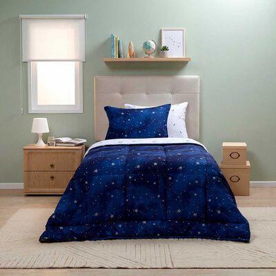 Plum&oacute;n Rosen 1,5 Plazas Kids Astro Azul/Dorado