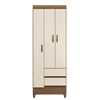 Clóset Casanova Fit 3 Puertas 2 Cajones Jequitiba Blanco
