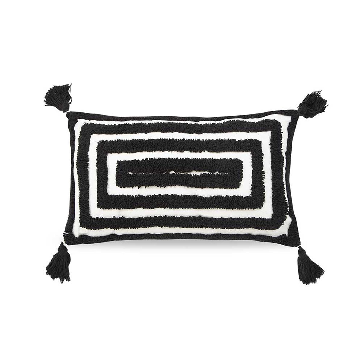Cojín Casanova con Aplicaciones Negro 30 x 50 cm