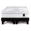 Cama Europea Rosen Base Dividida 2 Plazas Art 4 + Respaldo + 2 Veladores Charles