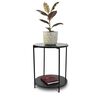 Mesa Lateral Day Circular Metal Negro