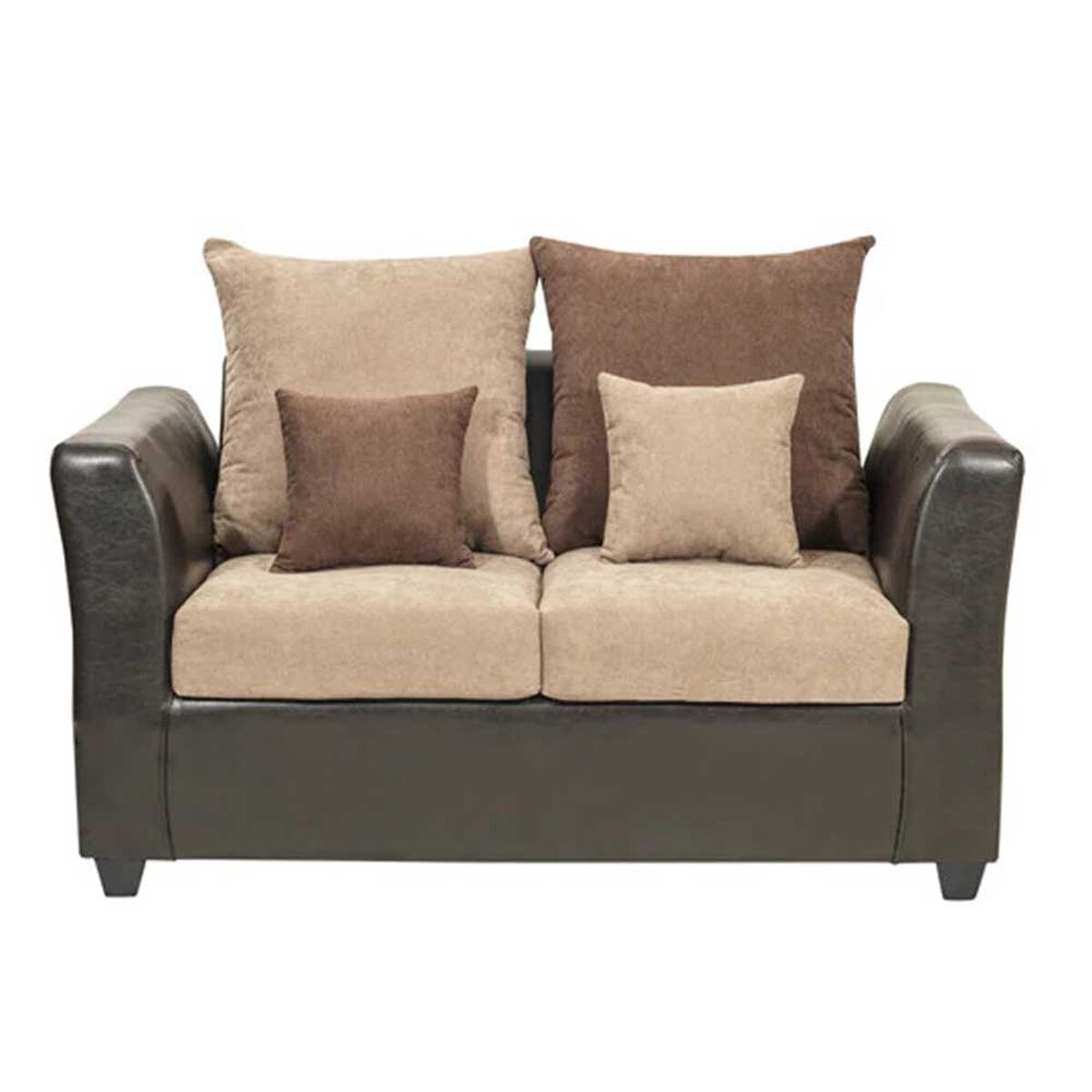 Juego de Living Deco Class Venecia Sofá 3 Cuerpos + Sofá 2 Cuerpos  Café Beige