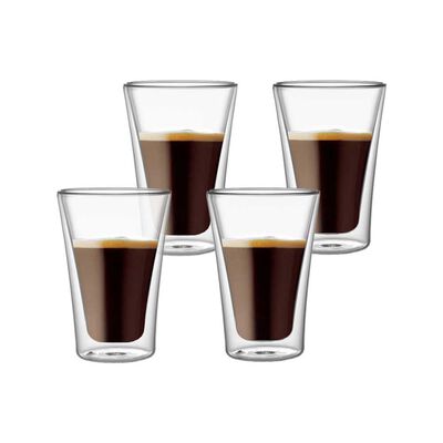 Set 4 Vasos Vidrio Doble Pared Simplit 400 ml