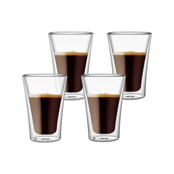 Set 4 Vasos Vidrio Doble Pared Simplit 400 ml