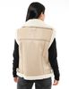 Chaqueta Aviadora Ecocuero Sin Mangas Mujer Icono