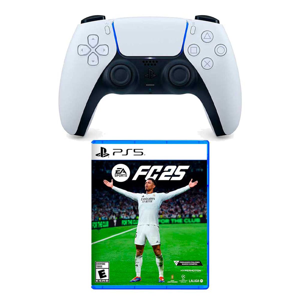 Combo Control Inalámbrico Sony PS5 DualSense Blanco + Juego PS5 EA Sports FC 25