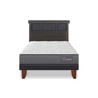 Cama Europea CIC 1,5 Plazas Anatomic + Respaldo Dublin