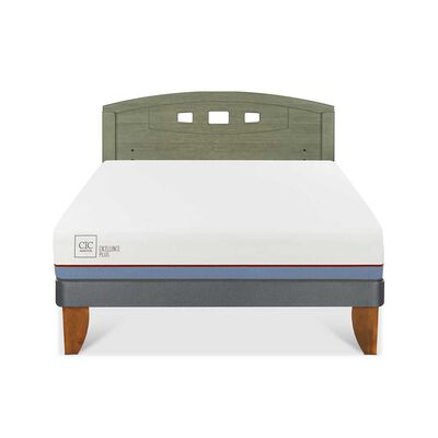 Cama Europea CIC 2 Plazas Excellence Plus + Respaldo Gales Olivo