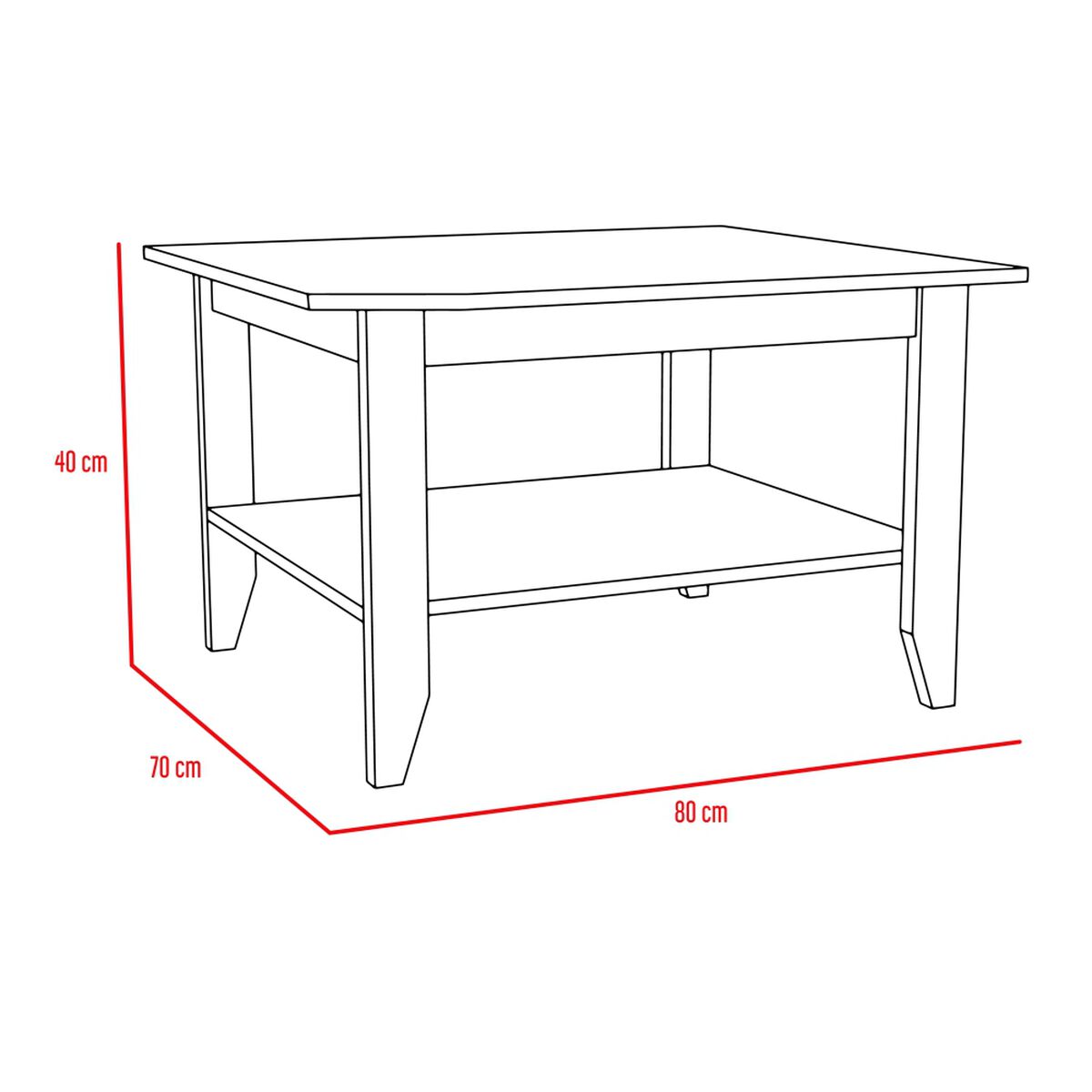 Mesa de Centro TuHome Essential + Arrimo TuHome Essential