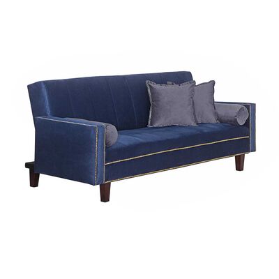 Imagen 2 del producto Futón Black Factory Vanguardia 3 Cuerpos Azul Gris