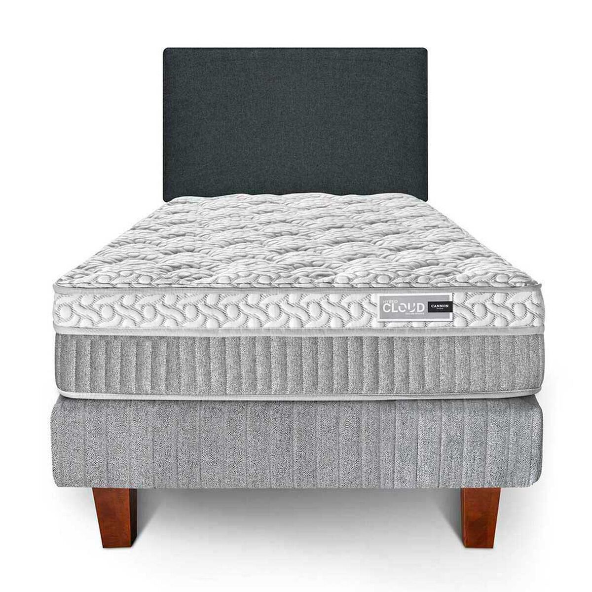 Respaldo Cannon 1,5 Plazas Wall Marengo Gris