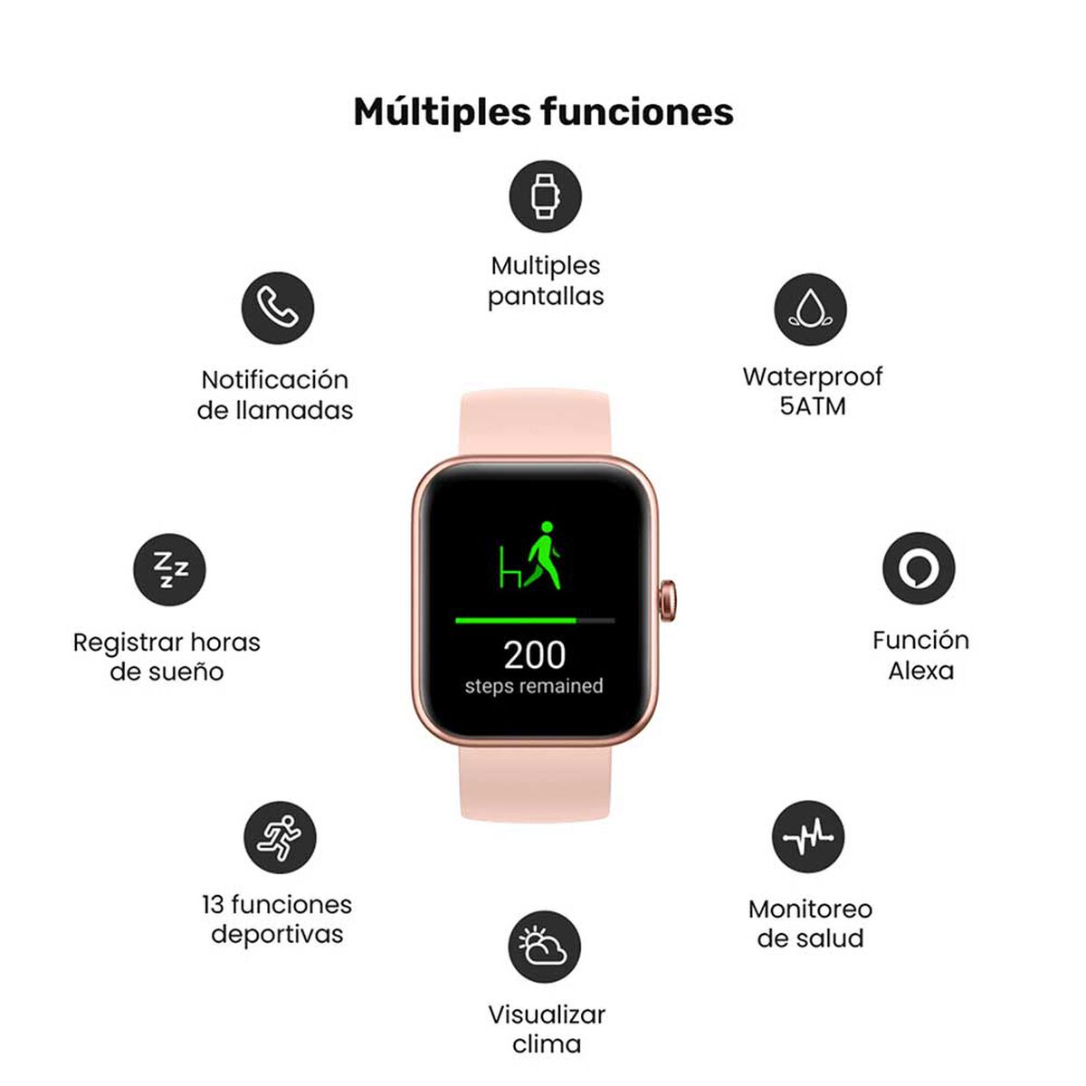 Smartwatch Lhotse Live 206 Mini 1,5" Pink