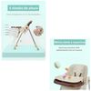 Silla de Comer Multiposiciones Plegable Verde Lubabycas