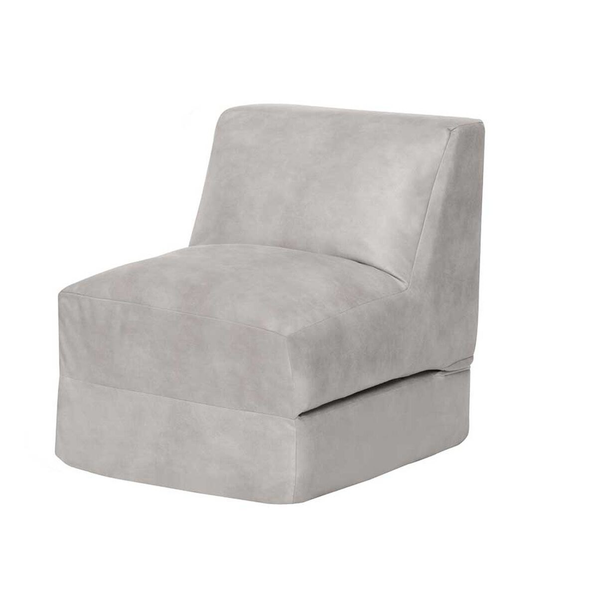 Sof&aacute; Cama Latam Home Cuero Kentucky Bari 1 Cuerpo Gris